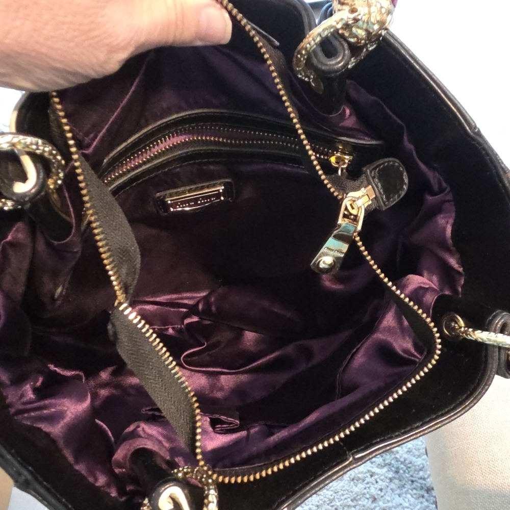 AUTHENTIC PRADA MIU MIU VINTAGE GRANDE SWIRL LEATHER SATCHEL PURSE HANDBAG - Picture 12 of 16